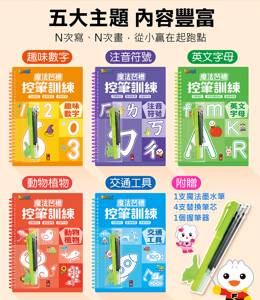 魔法凹槽控筆訓練